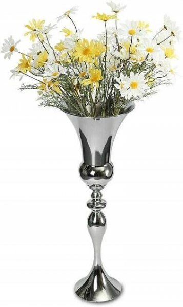 Velká stříbrná váza 74 cm na květiny Luxusní domácí dekorace