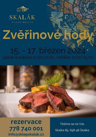 Vinné sklepy Skalák – Zvěřinové hody – Okresní Hospodářská Komora Hodonín