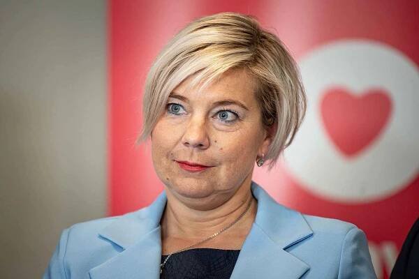 Tisková konference politické strany Ostravak, 31. května 2022 v Ostravě. Petra Bernfeldová.