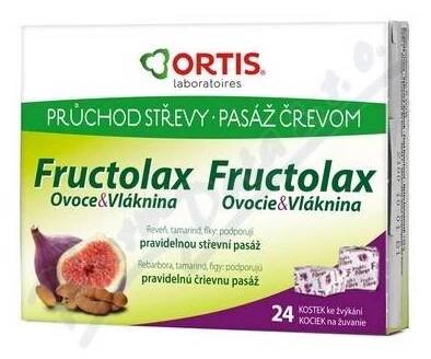 Fructolax Ovoce & Vláknina 24 žvýkacích kostek