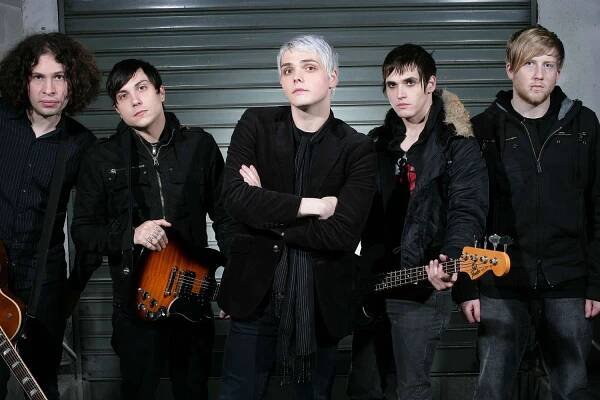 Ray Toro, Frank Iero, Gerard Way, Mikey Way, and Bob Bryar of My Chemical Romance in 2006