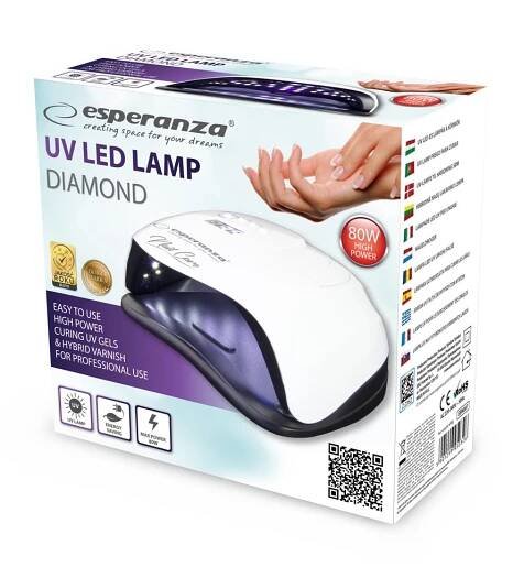 Esperanza EBN007 Diamond UV LED lampa na gelové nehty a laky 80W