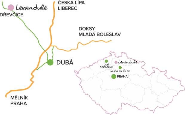Kontakty | Bylinková zahrada Levandule