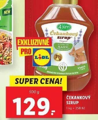 Lidl Čekankový sirup nabídka
