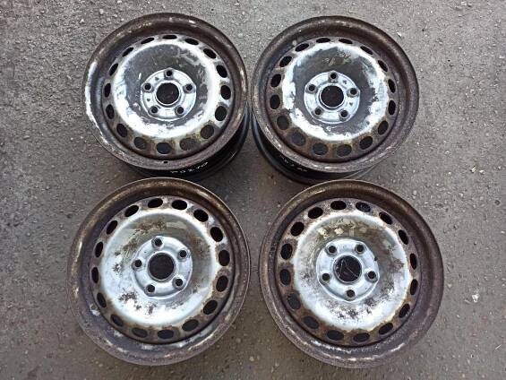 Plechové disky 6Jx15" 5x112 ET47 VW Caddy 4ks - Kola a disky pro osobní vozidla