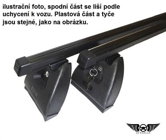Nosič střešní, Škoda Octavia 2 sedan. Černé tyče.