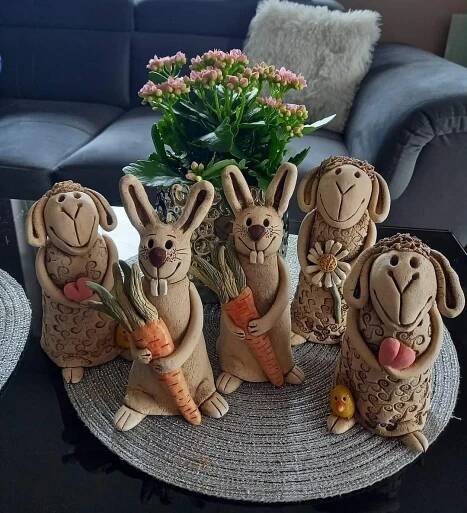 Pin by Christina B. on Töpfern Tiere | Easter pottery, Pottery crafts, Easter pottery ideas