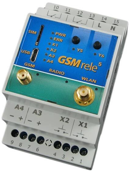 GSM spínač GSM-R5-DIN přes GSM a WiFi - SEA Praha