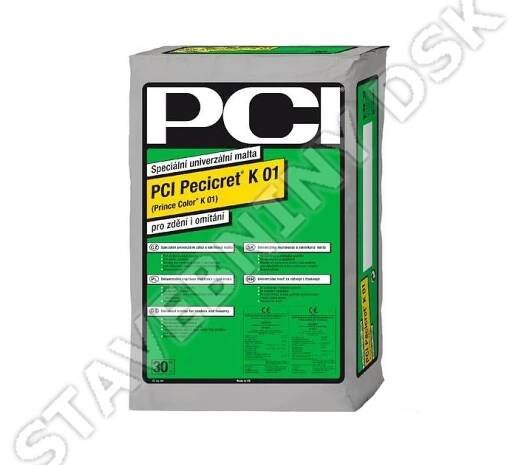 BASF-PCI Pecicret K 01, 5MPa, 30kg - univerz. zdící a omítková malta, pro interiér/exteriér, zrno 0-2mm