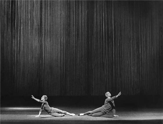 Rapsodie v modrém - 02.03.1963, Olga Skálová (Dívka), Jaromír Petřík (Jinoch) Foto: Jaromír Svoboda