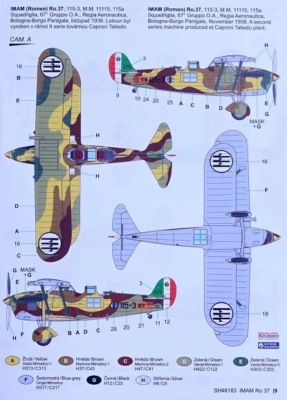 MODELIMEX Online Shop | 1/48 IMAM (Romeo) Ro-37 'A.30 Engine' (4x camo) | váš spolehlivý modelářský obchod 