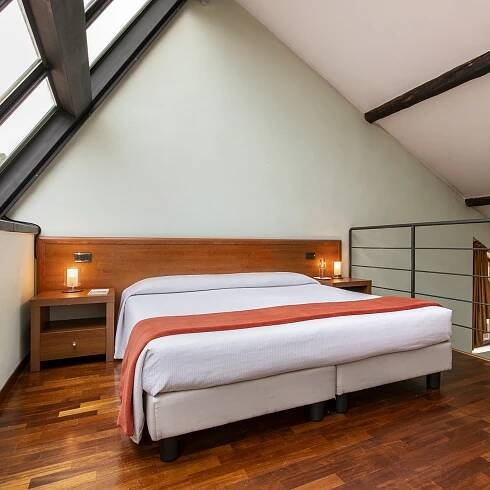 loft in affitto a Milano - camera da letto