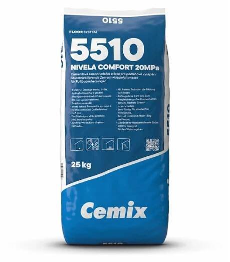 Cemix 5510 Cementová samonivelační stěrka s vlákny NIVELA COMFORT 20 MPa 25 kg nakoupit u OBI