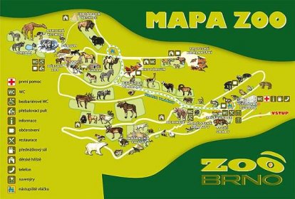 Mapa ZOO - Brno
