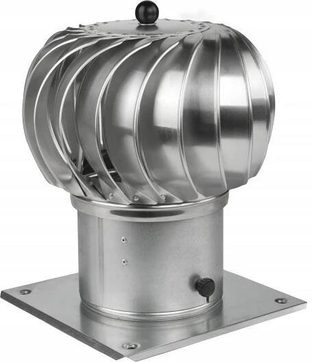 Otočná KOMÍNOVÁ násada 150 ALUMINIUM KULOVÁ 250 m3/h ZÁKLADNA