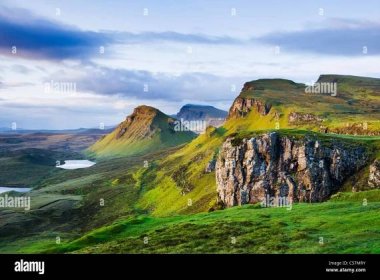 The Quiraing, Isle of Skye, Scotland, UK. Stock Photo