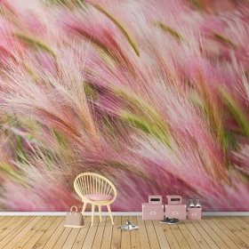 Obrazová tapeta - okrasná růžová tráva samolepící strukturovaná 240 x 260 cm | nilavel - tapety s originálními motivy, vlastní potisk, obrazy, dětské dekorace, koberce