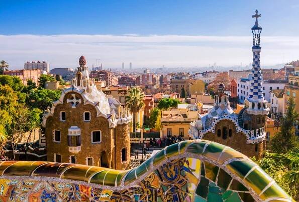 Park Guell in Barcelona, one of the best European cities to visit with children