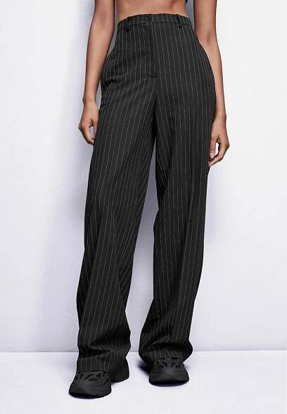 Patrizia Pepe Kalhoty - black stripes