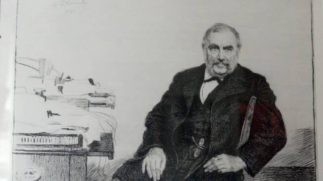 František Ladislav Rieger na podobizně od Maxe Švabinského