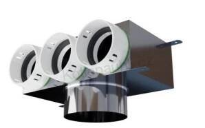 Stropní box nerezový AT-FLEX 3 x 75 mm
