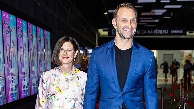 Herec Tomáš Maštalír s manželkou Kristínou (Bratislava, 26. července 2023)