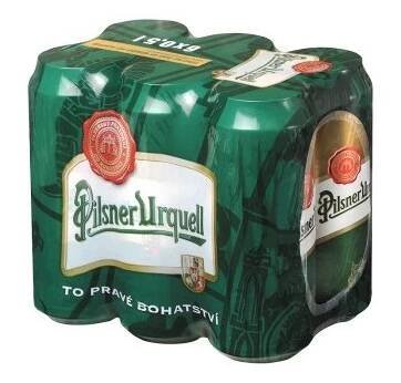 Pilsner Urquell 12°, světlý ležák, plechovka (6 kusů) v akci