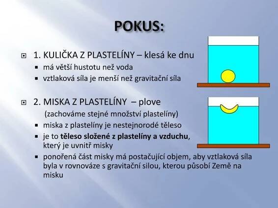 PPT - PLOVÁNÍ NESTEJNORODÝCH TĚLES PowerPoint Presentation, free download - ID:6287644