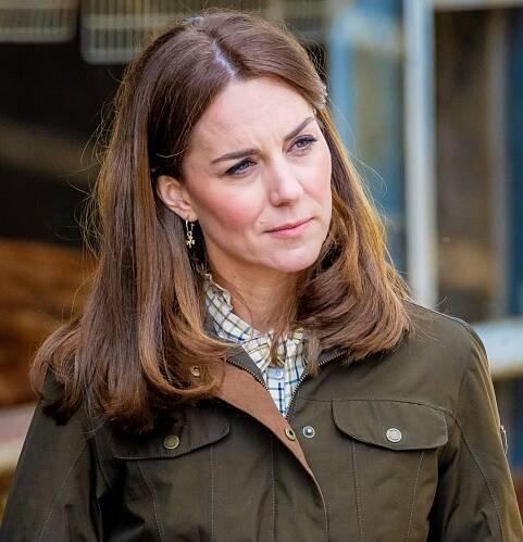 Princess Kate frowning and tilting her head