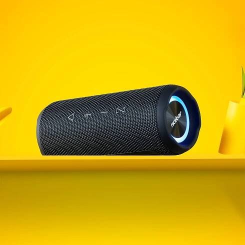 Niceboy Nexus - LED Bezdrátový reproduktor s mikrofonem 26W/4000 mAh IPX6 černá