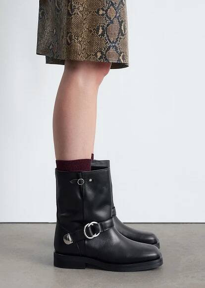 Image of Leather Biker Boots
