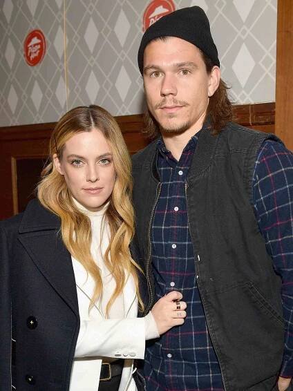 Riley Keough of The Lodge (L) and stuntman Ben Smith-Petersen attend the Pizza Hut Lounge at the 2019 Sundance Film Festival in Park City, UT