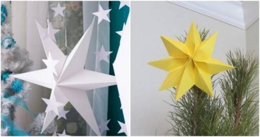 Zapojte děti do výroby vlastní vánoční hvězdy na stromeček. Zabere to jen několik minut a výsledek stojí za to