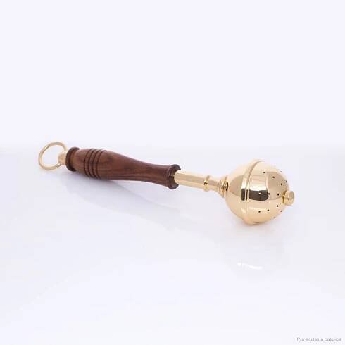 Kropáč s dřevěnou rukojetí (zlatý) 25,5 cm