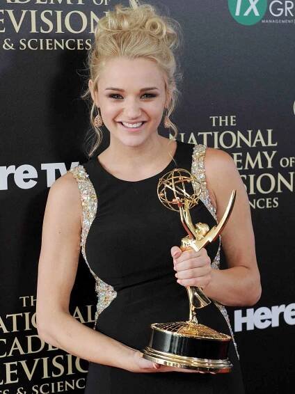 Hunter King poses in the press room at the 41st Annual Daytime Emmy Awards on June 22, 2014 in Beverly Hills, California. 