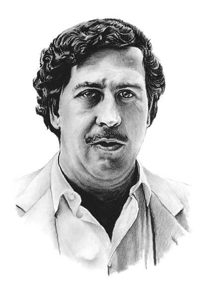 Pablo Escobar - reprodukce kresby