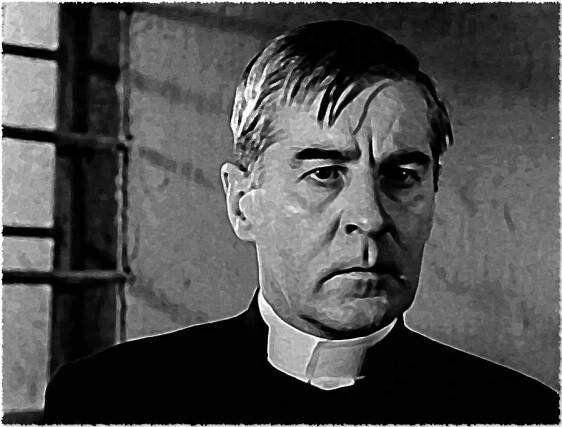 A stylized shot of Tomas, the protagonist in Ingmar Bergman's 