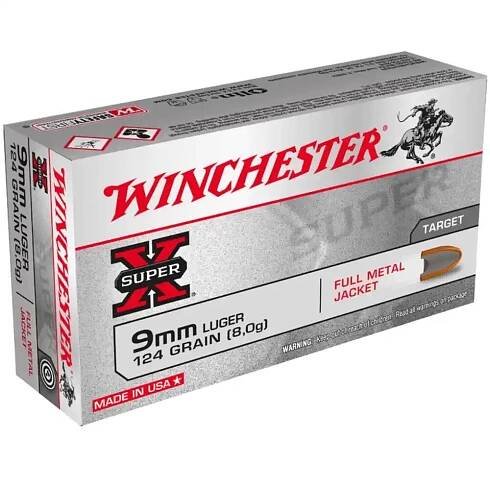 Winchester 9 mm Luger Super-X Winclean 8,04 g / 124 gr