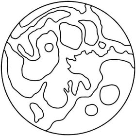 Omalovánka planeta měsíc - Online nebo Vytisknout Zdarma pro děti!