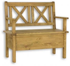 Dřevěná lavice NR700 kolekce RUSTIKAL - masiv BOROVICE - šířka 100, 120, 150cm