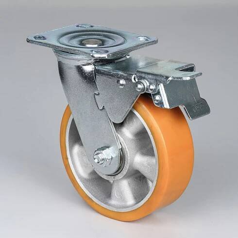 Polyuretanové otočné kolo s brzdou, 150 mm