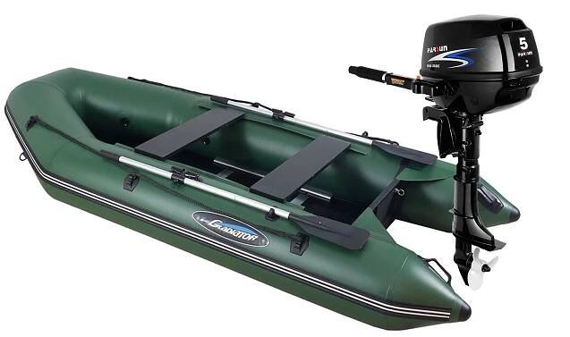 Komplet Gladiator AK280 zelený a Parsun F5BMS | marine.cz 