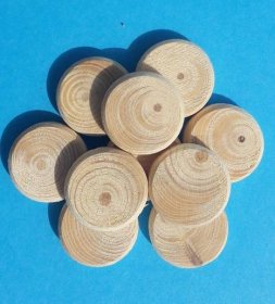 Dřevěná kolečka 15 mm - sada 10 kusů
