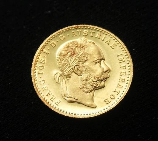 Zlatý dukát 1915 Franz Josef l. ve skvělém stavu - Numismatika