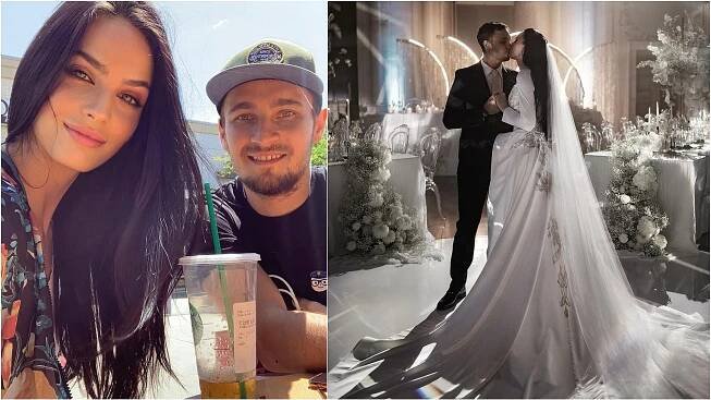 Motocyklový závodník Abraham a modelka Hana Vágnerová se tajně vzali v katedrále