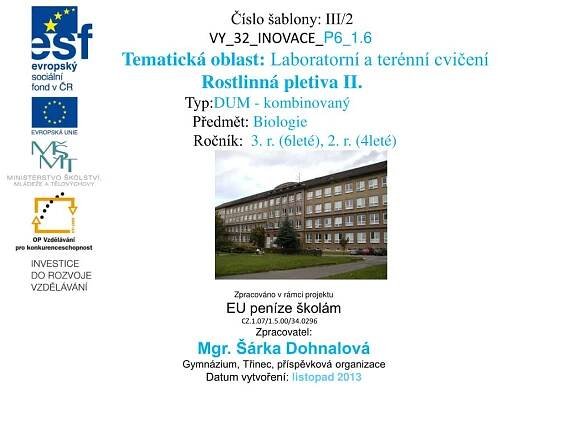 PPT - Číslo šablony: III/2 VY_32_INOVACE_ P6 _ 1 . 6 PowerPoint Presentation - ID:6154019