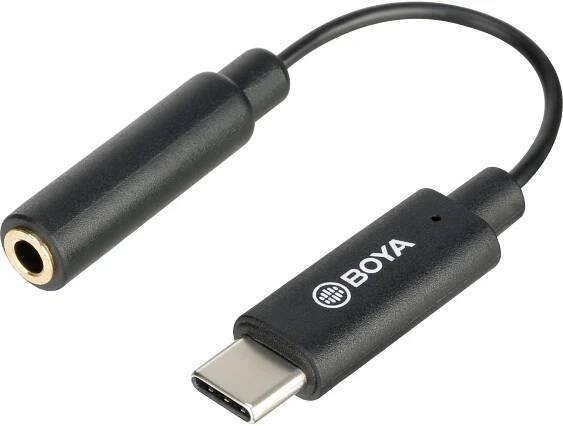 Adaptér Redukce na mikrofon Mini Jack 3.5 mm na USB TYPE-C USB-C USB-C Boya