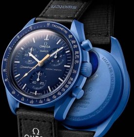 Omega and Swatch release MoonSwatch Mission to Moonshine Gold in Neptune Blue