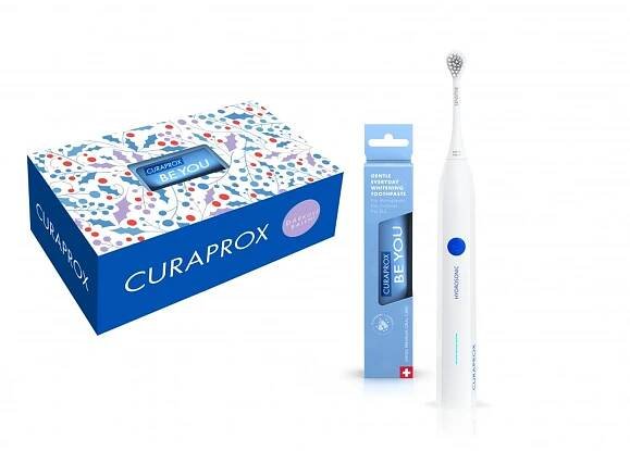 Curaprox Hydrosonic Easy sonická kefka + zubná pasta Be You Blue 60 ml