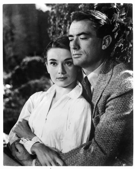 Fotografie Audrey Hepburn And Gregory Peck In 'Roman Holiday'
